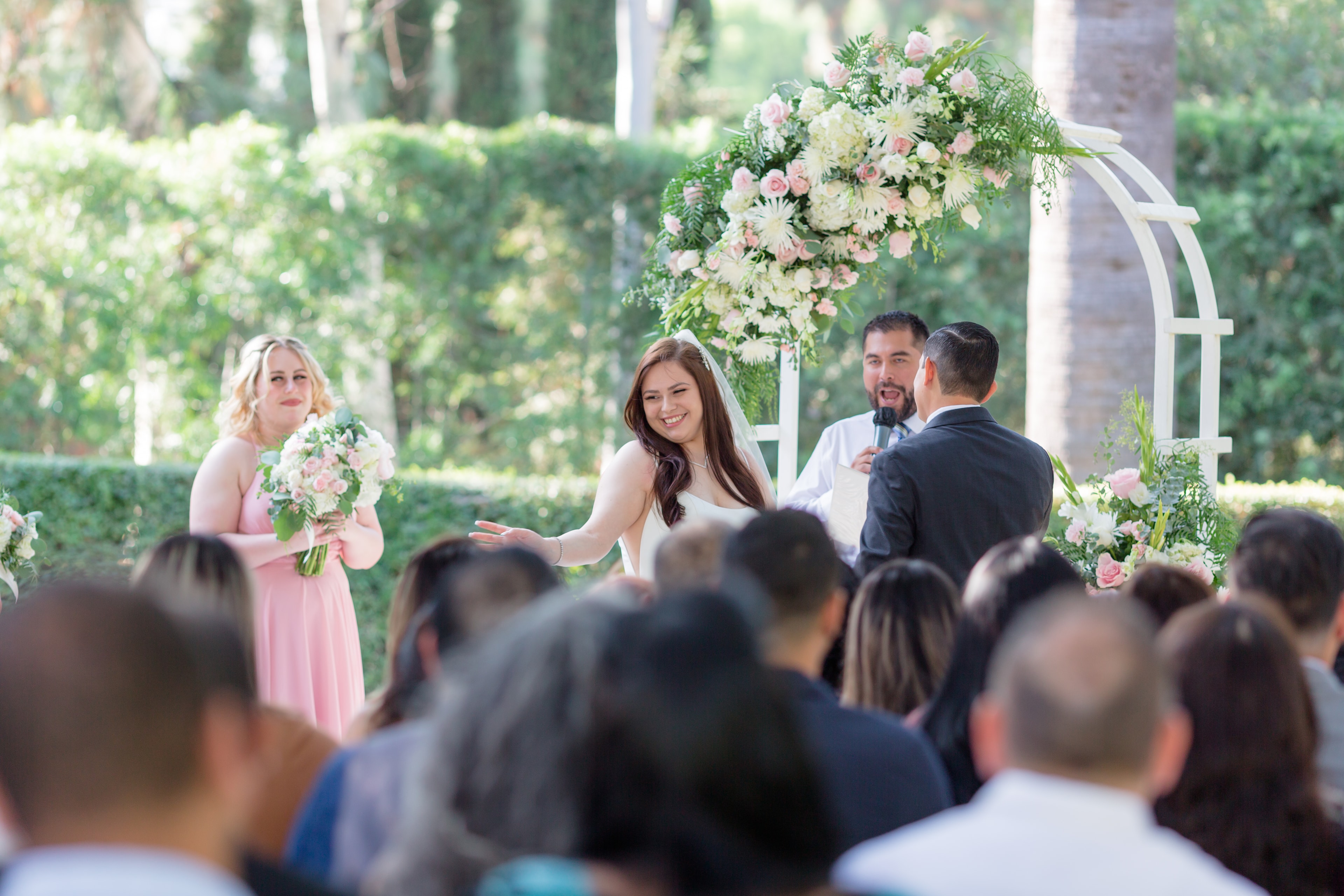 Mike officiating wedding ceremony Los Angeles